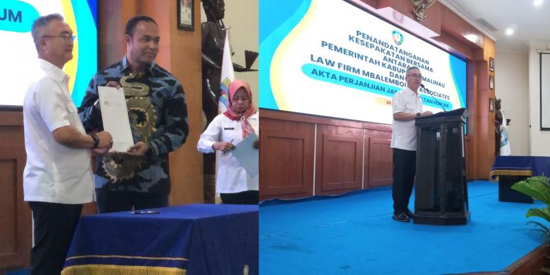 Pemkab Malinau Teken Kesepakatan Jasa Hukum dengan Law Firm Mbalembout & Associates